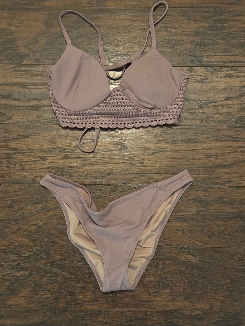 Target Lavender Crochet-Trim Two-Piece Bikini
